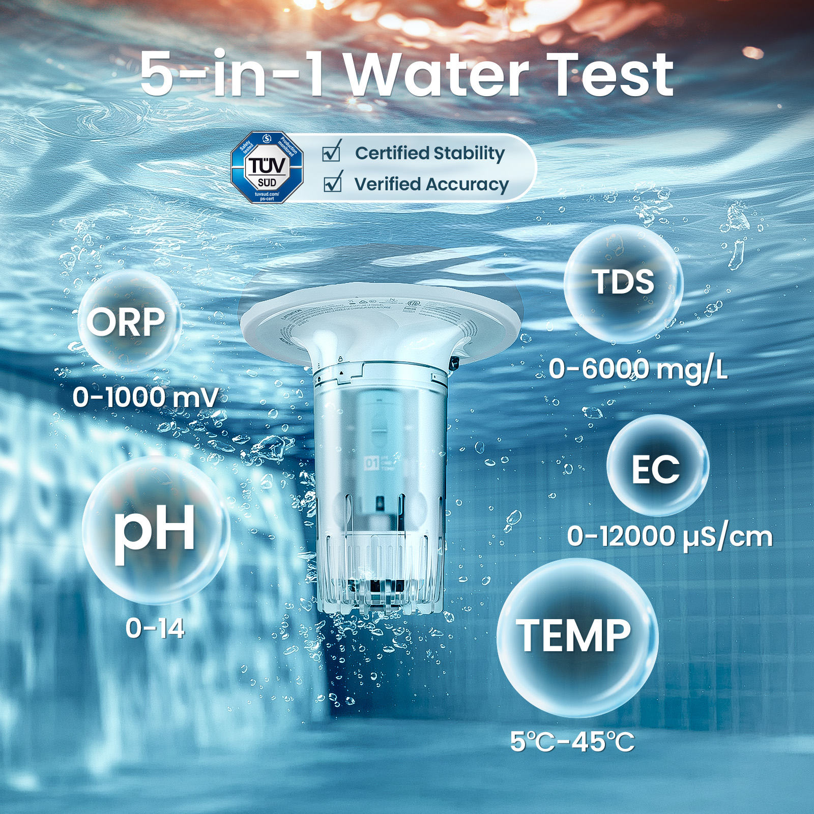 Aiper HydroComm 5-in-1 Smart Pool Monitor